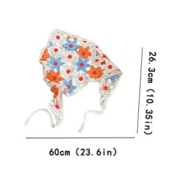 Creative Multicolor Knitting Flower Headband Little Daisy French Crochet Triangle Headscarf Spring Outing Pastoral Style Scarf