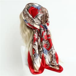 90*90CM Woman Handkerchief for Head Silk Head Scarf Foulard En Satin Neckerchief Luxury Silk Purse Scarf SJ02