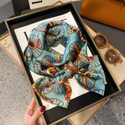 Shirt Decoration Sunscreen Silk Scarfs Female Hair Band Skinny Scarf NeckTies Women Bag Long Scarves Neckerchief Foulard Lady