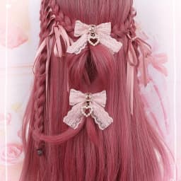 【1 Pair】 Lolita Hair Clips Lace Hair Accessories Pearl Accessories Girls' Items Y2K Accessories Hair Bows Girl Hairpin Cute Thing
