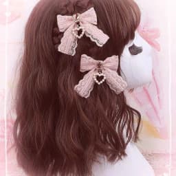 【1 Pair】 Lolita Hair Clips Lace Hair Accessories Pearl Accessories Girls' Items Y2K Accessories Hair Bows Girl Hairpin Cute Thing