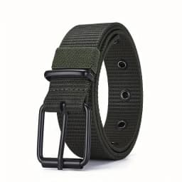 Men's Belt Porous Canvas Pin Buckle Leather Belt Outdoor Sports Belt Women's Trendy Eyelet Belt With Jeans Belt For Men Women
