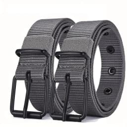 Men's Belt Porous Canvas Pin Buckle Leather Belt Outdoor Sports Belt Women's Trendy Eyelet Belt With Jeans Belt For Men Women