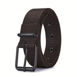 Men's Belt Porous Canvas Pin Buckle Leather Belt Outdoor Sports Belt Women's Trendy Eyelet Belt With Jeans Belt For Men Women
