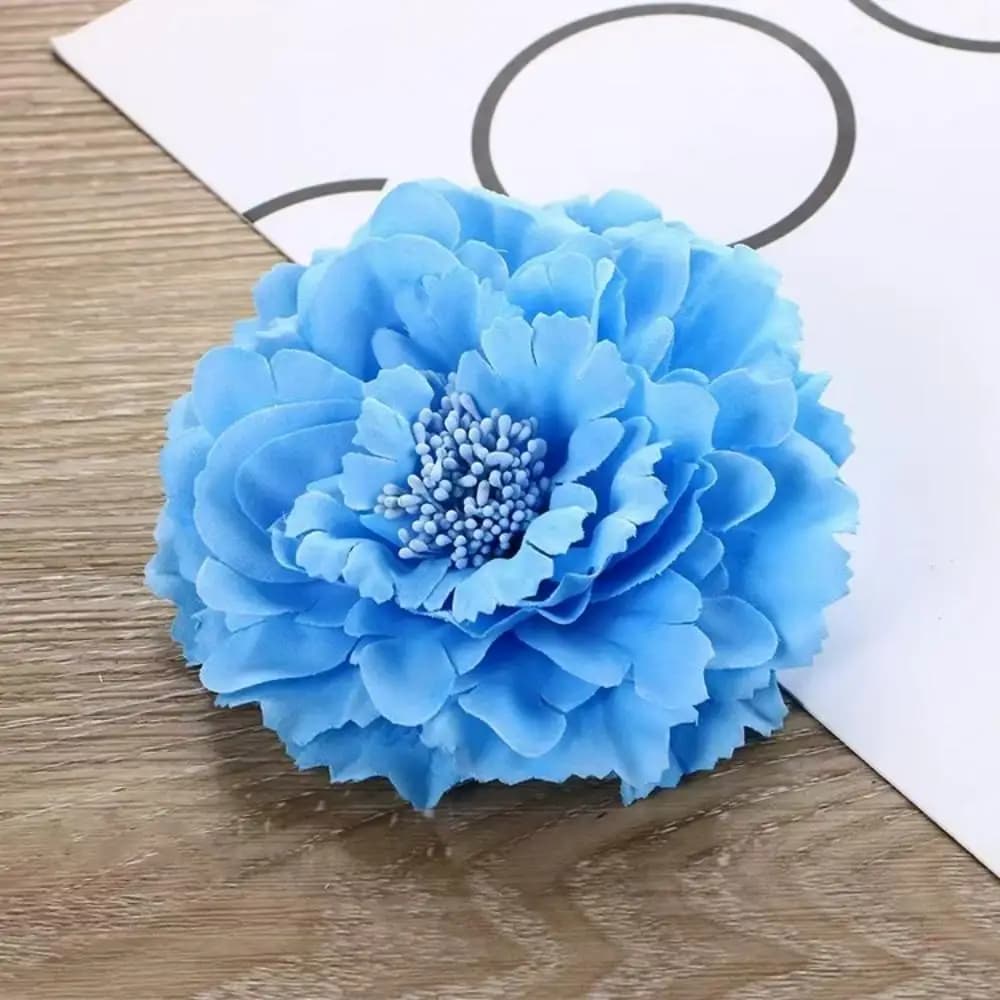 Peony Flower Women Hair Clip DIY Straw Hat Accessories Beach Holiday Bohemia Emulation Girl Hair Barrettes