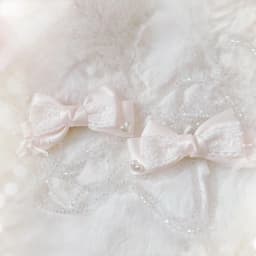【1 Pair】Hair Decoration Pink Ribbon Hair Bow Hair Accessories Ladies Y2K 2000S Accessories Hairpins Woman Flower Hair Clips