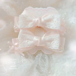 【1 Pair】Hair Decoration Pink Ribbon Hair Bow Hair Accessories Ladies Y2K 2000S Accessories Hairpins Woman Flower Hair Clips