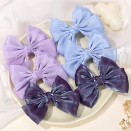 BABY BOWS 2Pcs 4.3inch Big Bows Chiffon Hair Clips Cheer Bowknot Hairpin Children Headdress Fashion Girls Hair Accessories