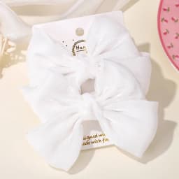 BABY BOWS 2Pcs 4.3inch Big Bows Chiffon Hair Clips Cheer Bowknot Hairpin Children Headdress Fashion Girls Hair Accessories