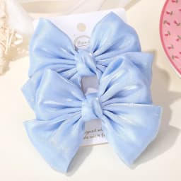 BABY BOWS 2Pcs 4.3inch Big Bows Chiffon Hair Clips Cheer Bowknot Hairpin Children Headdress Fashion Girls Hair Accessories