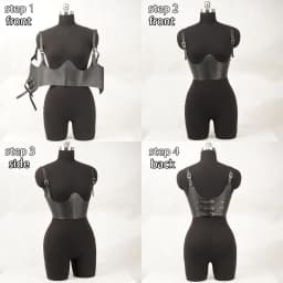 Wide Corset,PU Leather Corselet, Modeling Corset, PU Leather Underbust Harness.