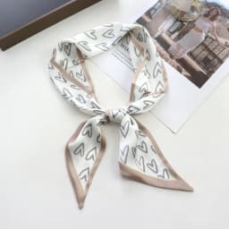 2025 New Grid Print Women Luxury Small Silk Scarf Handle Bag Ribbons Female Head Scarves Sharp Angle For Women Skinny Headband