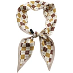 2025 New Grid Print Women Luxury Small Silk Scarf Handle Bag Ribbons Female Head Scarves Sharp Angle For Women Skinny Headband