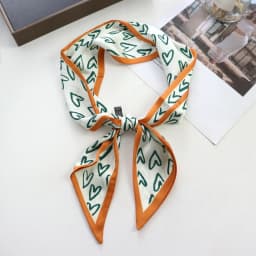 2025 New Grid Print Women Luxury Small Silk Scarf Handle Bag Ribbons Female Head Scarves Sharp Angle For Women Skinny Headband