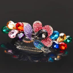 New purple crystal flower spring hair clip Luxury rhinestone top clip Horizontal clip Elegant mother fashion hair accessories