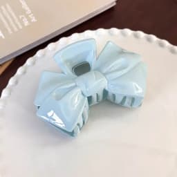 French Sweet Blue Bow Pentagram Grab Clip Girl Hair Shark Clip Headwear Women Hair Clip Claw Clamp Hair Accessories