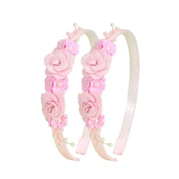 Flower Headband Girls Women Fairy Pink Pearl Hoop Children Dance Party Korean Floral Hair Accessories Guest Wedding Headdresses
