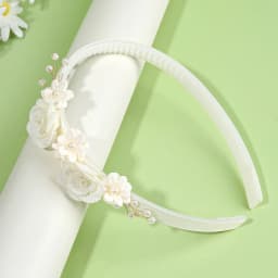 Flower Headband Girls Women Fairy Pink Pearl Hoop Children Dance Party Korean Floral Hair Accessories Guest Wedding Headdresses