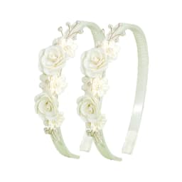 Flower Headband Girls Women Fairy Pink Pearl Hoop Children Dance Party Korean Floral Hair Accessories Guest Wedding Headdresses