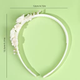 Flower Headband Girls Women Fairy Pink Pearl Hoop Children Dance Party Korean Floral Hair Accessories Guest Wedding Headdresses