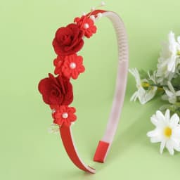 Flower Headband Girls Women Fairy Pink Pearl Hoop Children Dance Party Korean Floral Hair Accessories Guest Wedding Headdresses