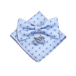 Fashion Bowtie Set Gifts For Men High Quality Bow Tie Handchief Cufflinks 3 Pcs Set Wedding Bussiness Suit Accessories