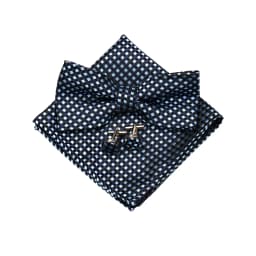 Fashion Bowtie Set Gifts For Men High Quality Bow Tie Handchief Cufflinks 3 Pcs Set Wedding Bussiness Suit Accessories
