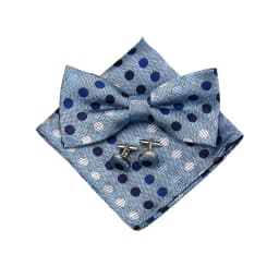 Fashion Bowtie Set Gifts For Men High Quality Bow Tie Handchief Cufflinks 3 Pcs Set Wedding Bussiness Suit Accessories