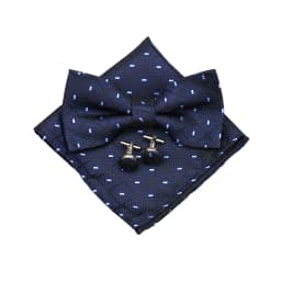 Fashion Bowtie Set Gifts For Men High Quality Bow Tie Handchief Cufflinks 3 Pcs Set Wedding Bussiness Suit Accessories