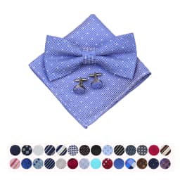 Fashion Bowtie Set Gifts For Men High Quality Bow Tie Handchief Cufflinks 3 Pcs Set Wedding Bussiness Suit Accessories