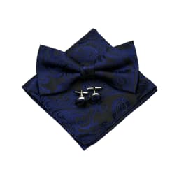 Fashion Bowtie Set Gifts For Men High Quality Bow Tie Handchief Cufflinks 3 Pcs Set Wedding Bussiness Suit Accessories
