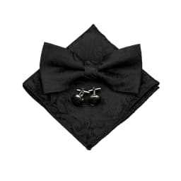 Fashion Bowtie Set Gifts For Men High Quality Bow Tie Handchief Cufflinks 3 Pcs Set Wedding Bussiness Suit Accessories