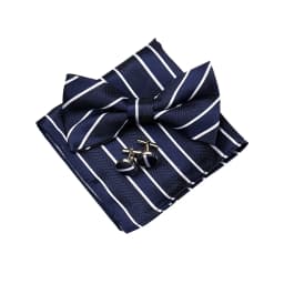 Fashion Bowtie Set Gifts For Men High Quality Bow Tie Handchief Cufflinks 3 Pcs Set Wedding Bussiness Suit Accessories