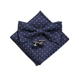 Fashion Bowtie Set Gifts For Men High Quality Bow Tie Handchief Cufflinks 3 Pcs Set Wedding Bussiness Suit Accessories