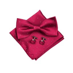 Fashion Bowtie Set Gifts For Men High Quality Bow Tie Handchief Cufflinks 3 Pcs Set Wedding Bussiness Suit Accessories