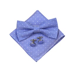 Fashion Bowtie Set Gifts For Men High Quality Bow Tie Handchief Cufflinks 3 Pcs Set Wedding Bussiness Suit Accessories