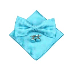 Fashion Bowtie Set Gifts For Men High Quality Bow Tie Handchief Cufflinks 3 Pcs Set Wedding Bussiness Suit Accessories
