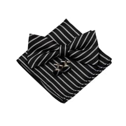 Fashion Bowtie Set Gifts For Men High Quality Bow Tie Handchief Cufflinks 3 Pcs Set Wedding Bussiness Suit Accessories