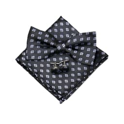 Fashion Bowtie Set Gifts For Men High Quality Bow Tie Handchief Cufflinks 3 Pcs Set Wedding Bussiness Suit Accessories