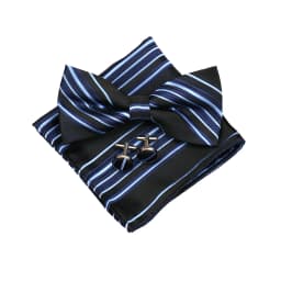 Fashion Bowtie Set Gifts For Men High Quality Bow Tie Handchief Cufflinks 3 Pcs Set Wedding Bussiness Suit Accessories