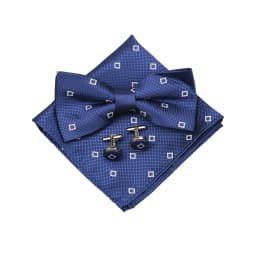 Fashion Bowtie Set Gifts For Men High Quality Bow Tie Handchief Cufflinks 3 Pcs Set Wedding Bussiness Suit Accessories