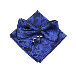 Fashion Bowtie Set Gifts For Men High Quality Bow Tie Handchief Cufflinks 3 Pcs Set Wedding Bussiness Suit Accessories