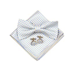 Fashion Bowtie Set Gifts For Men High Quality Bow Tie Handchief Cufflinks 3 Pcs Set Wedding Bussiness Suit Accessories