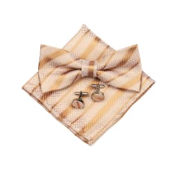 Fashion Bowtie Set Gifts For Men High Quality Bow Tie Handchief Cufflinks 3 Pcs Set Wedding Bussiness Suit Accessories