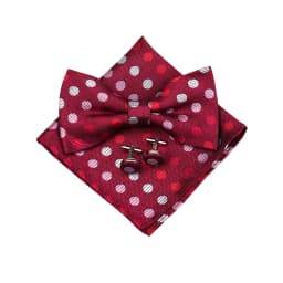 Fashion Bowtie Set Gifts For Men High Quality Bow Tie Handchief Cufflinks 3 Pcs Set Wedding Bussiness Suit Accessories