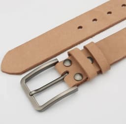 Men's Pure Ren Cow Genuine Leather Belt Original Color Single Layer Leather Strap Without Buckle Head Nail Polished High Quality