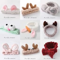 Cute face wash headband with plush headband, widened anti slip face wash, makeup application, moisture-proof hair, sports face w