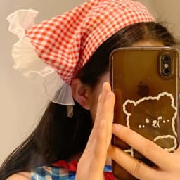 Boho Headbands Lace Tartan Hair Tie Elastic Hair Band Floral Head Kerchief Hair Scarves Bandanas for Women Girls