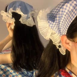 Boho Headbands Lace Tartan Hair Tie Elastic Hair Band Floral Head Kerchief Hair Scarves Bandanas for Women Girls