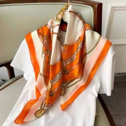 Women's Silk Four Corner Scarf, Satin Printed Scarf, Headband, WOMEN'S Hair Drape Shoulder Bag, WOMEN'S Scarf, Headscarf, 70cm